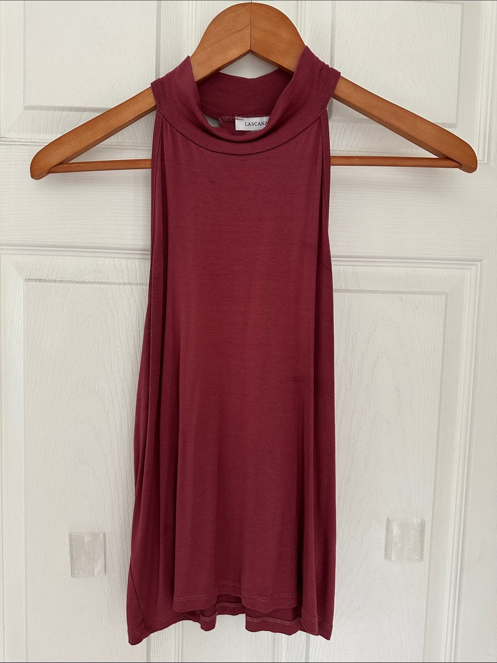 4/$20 LASCANA Women's Burgundy High-Neck Tank Top